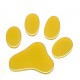 3D Pfote - Gelb, reflex 5x5 cm